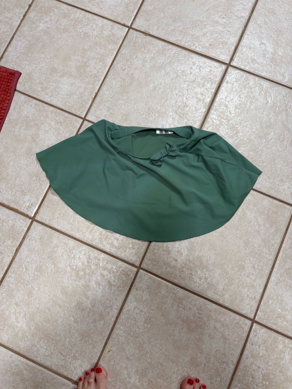 Classic Green A-Line kids  Skirt with bow No under pants